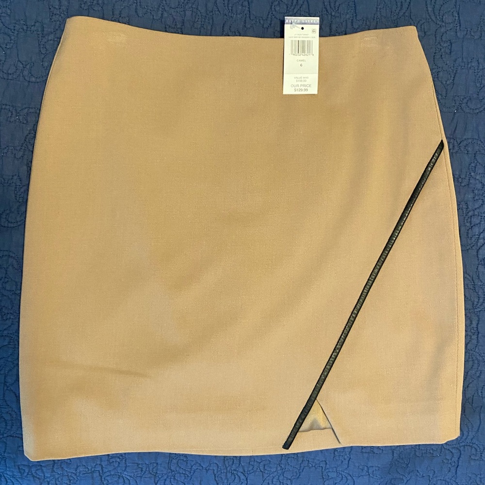 NWT Polo Ralph Lauren camel miniskirt